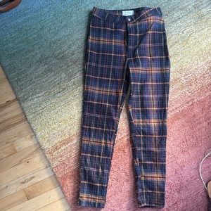 Free People Plaid Skinny Pants
